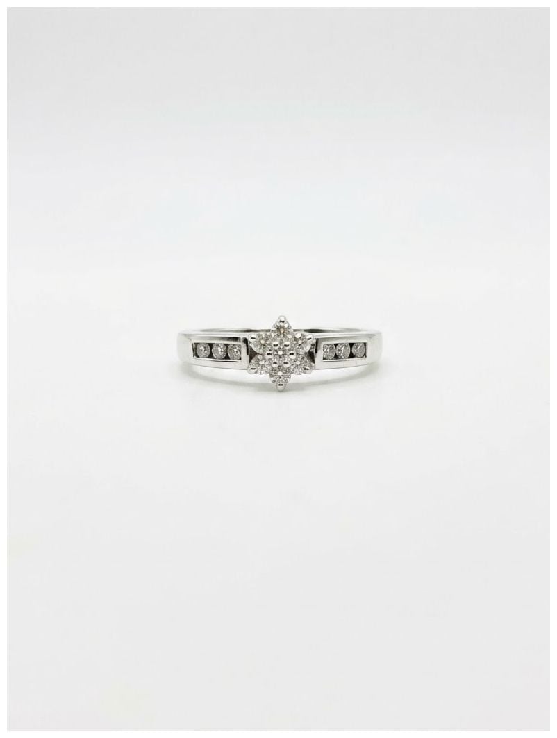 James Moore & Co Round Brilliant Natural Diamond 18ct White Jewellery