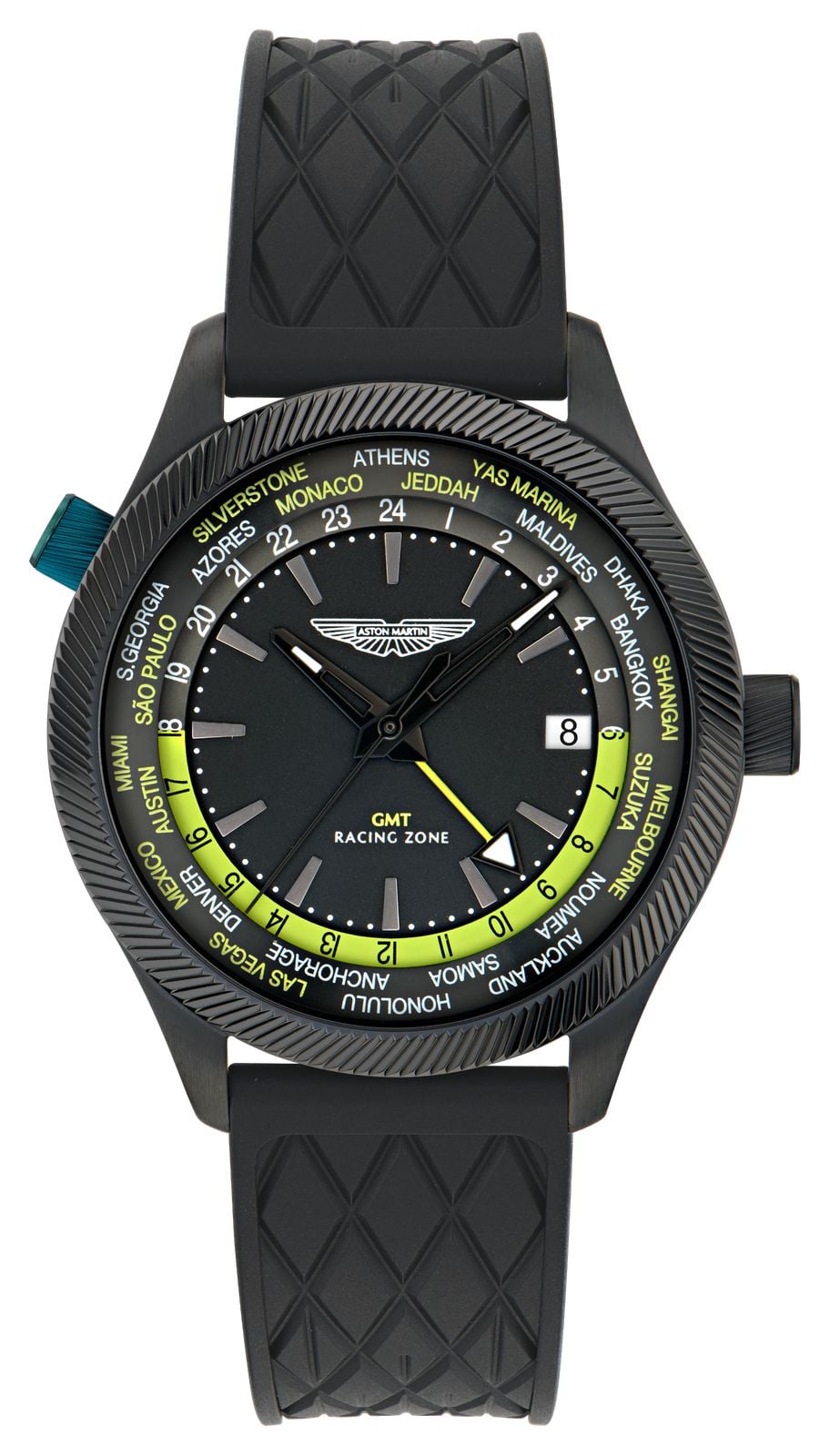 Aston Martin GRZ Icon Quartz Racing Zone GMT 41mm Black Watch