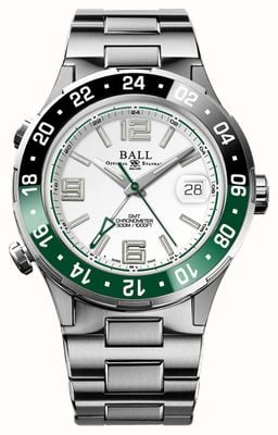 Ball Watch Company Roadmaster piloto gmt edição limitada verde/preto bisel DG3038A-S3C-WH