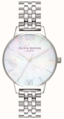Olivia Burton ​vrouwen | parelmoer wijzerplaat | roestvrijstalen armband | OB16MOP02