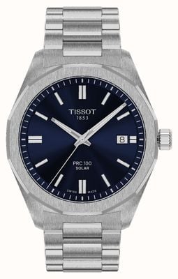 Tissot PRC 100 Solar Quartz (39mm) Blue Dial / Stainless Steel Bracelet T1514221104100
