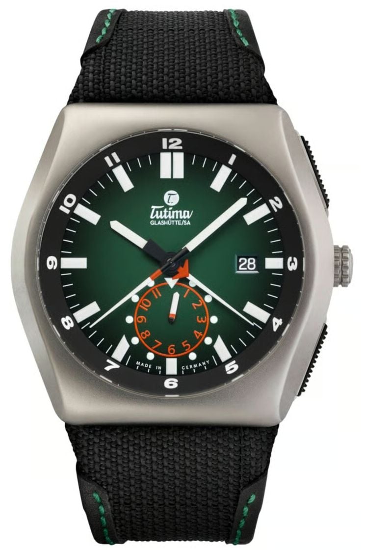 Tutima Glash&Atilde;tte M2 Automatic Chronograph 46mm Green D&Atilde; Watch