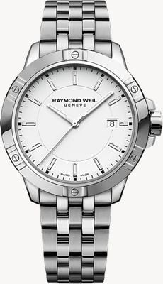 Raymond Weil Reloj Tango Classic cuarzo (41 mm) esfera blanca / pulsera de acero inoxidable 8160-ST-30041
