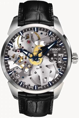 Tissot Men's Chemin Des Tourelles Squelette Mechanical Swiss Made T0704051641100