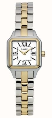 Timex Белый циферблат Addison (23 мм) / двухцветный браслет из нержавеющей стали TW2Y23900