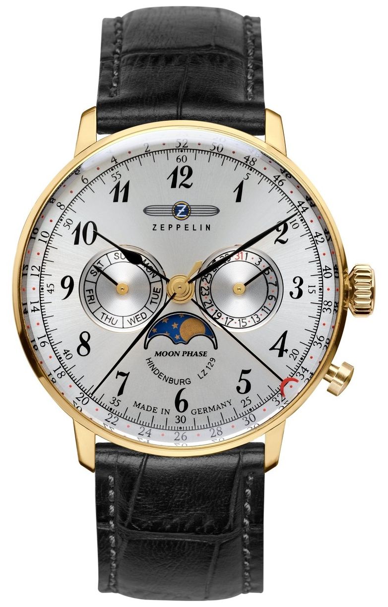 Zeppelin Lz 129 hindenburg phase de lune (40 mm) cadran montre