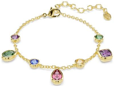 Swarovski Imber bracelet Mixed cuts, Multicoloured, 18K gold finish 5759809