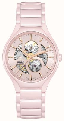 RADO Limitierte Edition mit offenem, rundem Zifferblatt (40 mm) und photochromem Lichtspiel / Armband aus rosafarbener Hightech-Keramik R27183012
