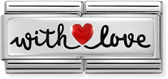 Nomination Classic Heart Sterling Silver & Steel Enamel Charm 330721/09