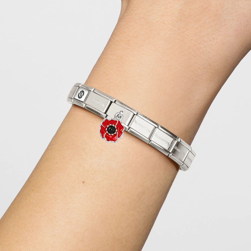 Nomination Classic Poppy Red Enamel Steel Charm 331805/24 - vista alternativa 2