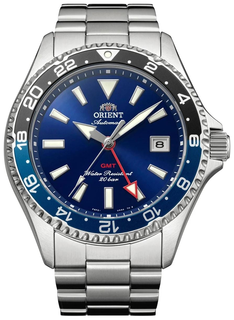Orient Mako GMT Automatic Mens Stainless Steel Blue Dial Watch