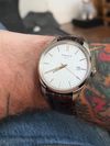 Customer picture of Tissot PR 100 (40mm) Silver Dial / Brown Leather Strap T1504101603100