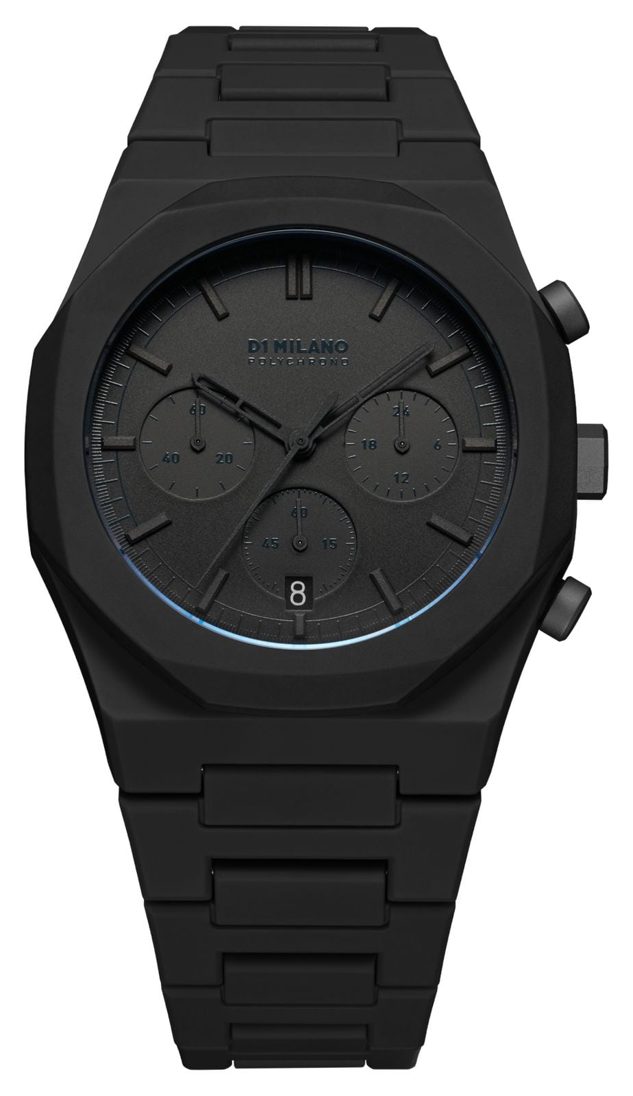 D1 Milano Projet Polychrono : Shadow (40,5 mm), cadran noir montre