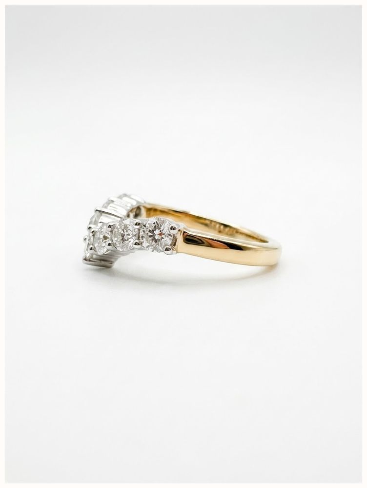 0.78ct Round Brilliant Natural Diamond 9ct Yellow Gold Half Eternity Ring BJR0436 - vue alternative 2