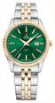 Swiss Military by Chrono Green Dial Two Tone Yellow Gold Stainless Steel Bracelet Ladies Watch SM34066.10