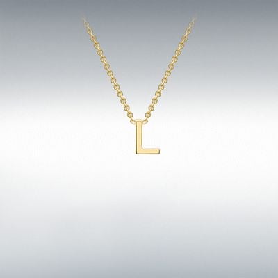 9ct Yellow Gold Fine Initial Necklace L 1.19.0161