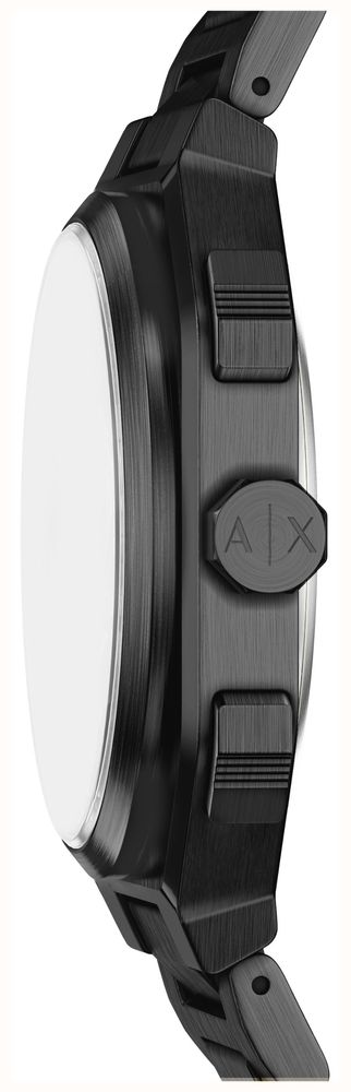 Armani Exchange Dual-Time Quartz (40mm) Black Dial / Black PVD Stainless Steel Bracelet AX1478 - 別ビュー 2