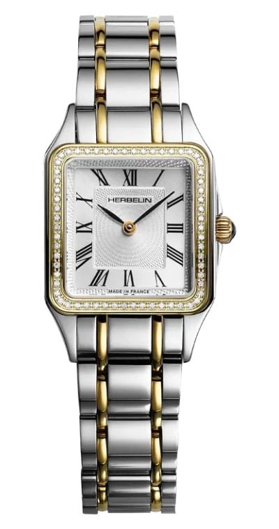 Herbelin Luna Diamond Quartz (24mm) Silver Guilloché Dial Watch