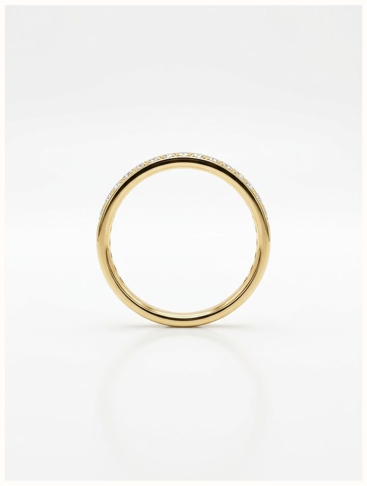 James Moore & Co 0.20ct Round Brilliant Natural Diamond 18ct Yellow Gold Half Eternity Ring J7928 - autre vue 3