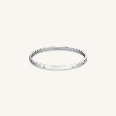 Rosefield Jewellery Dames starstarmbanden van roestvrijstaal met kristalglas, zilverkleurig JBCBS-J1040