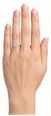 0.31ct Princess Natural Diamond Platinum Halo Ring ENG4981 - alternative Ansicht 4