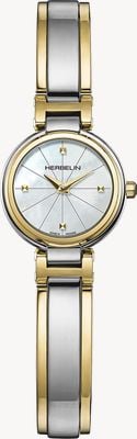 Herbelin Lady H Quartz (22mm) Mother-of-Pearl Dial / Two-Tone Stainless Steel Bangle Bracelet 17312BMT1N19