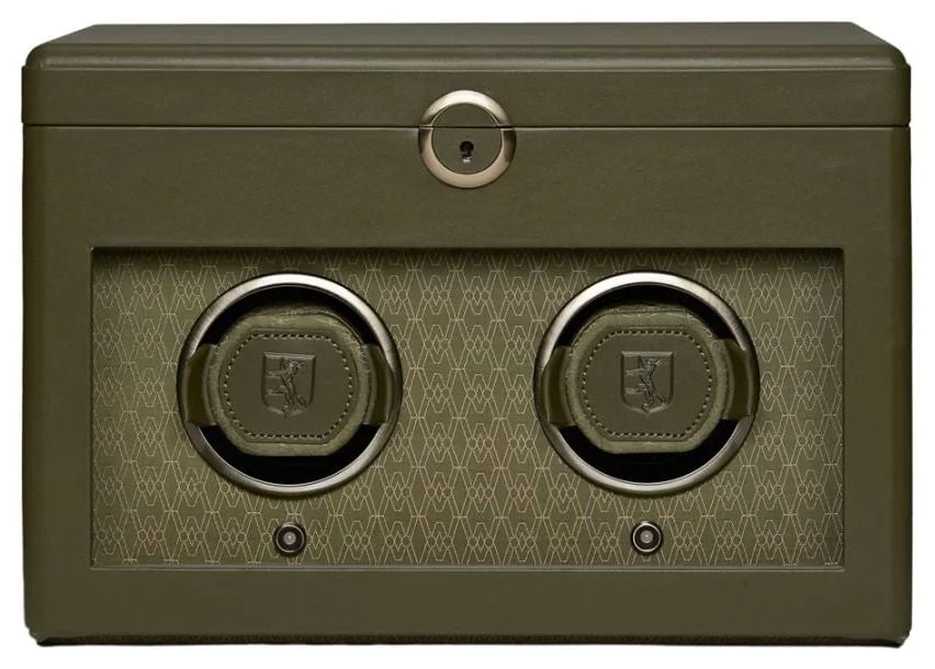 WOLF Earth Double Watch Winder Midnight Olive 190441 Jewellery