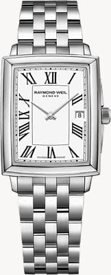 Raymond Weil Kwarcowy kwarc Toccata (22 mm) z białą tarczą / bransoletą ze stali nierdzewnej 5925-ST-00300