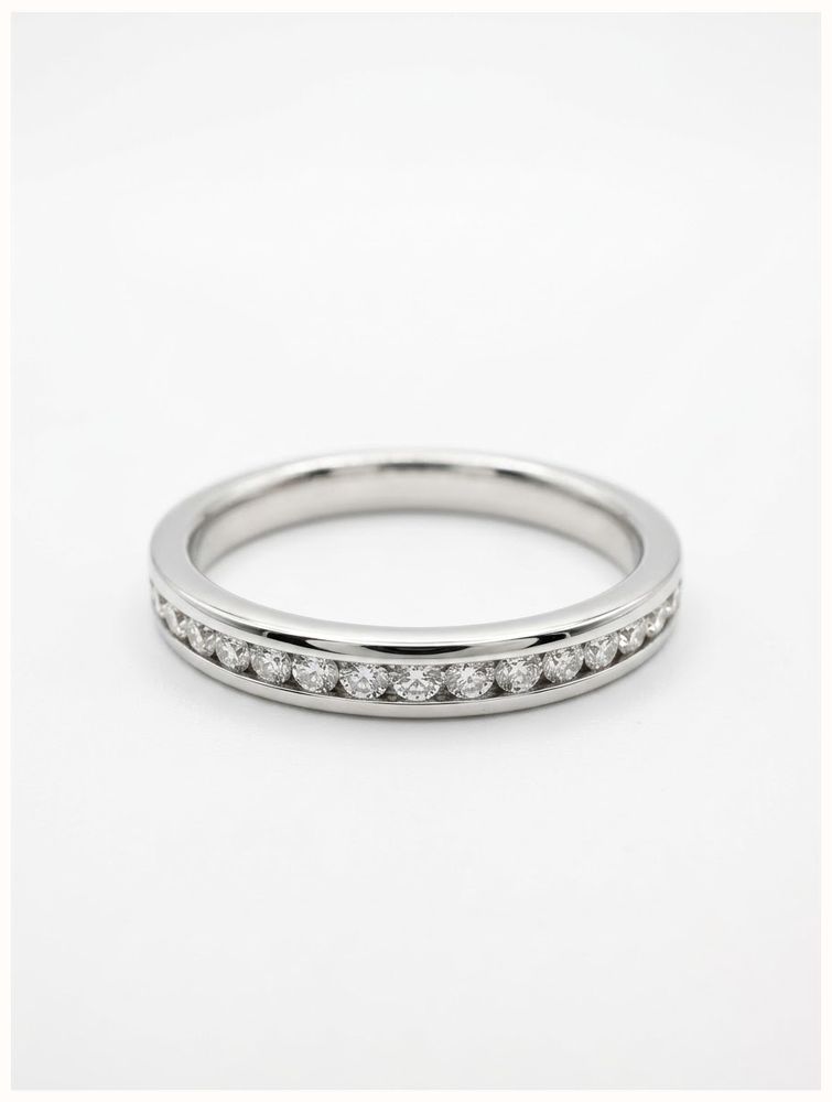 0.50ct Round Brilliant Natural Diamond 18ct White Gold Full Eternity Ring JM8519 - alternate view 2