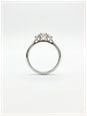 0.69ct Oval Natural Diamond Platinum Trilogy Ring SR150 - vue alternative 3