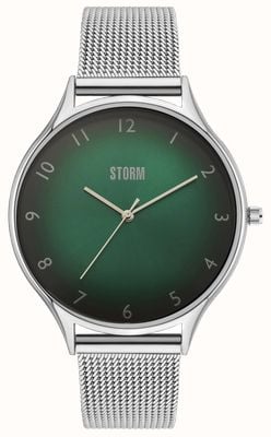 STORM Mostrador verde covar / pulseira de malha de aço 47520/GN