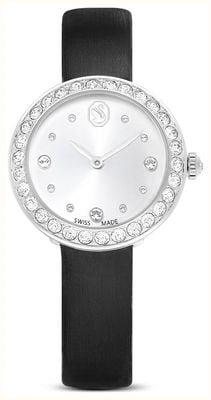 Swarovski Matrix Tennis (30mm) Silver Dial / Black Leather Strap 5706663