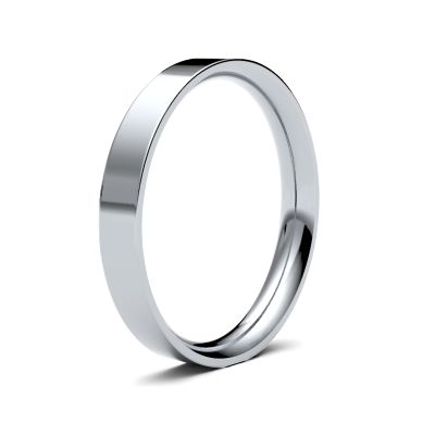 James Moore Wedding Rings | Palladium 500 | 2.5mm | Medium | Flat Court | AG_2.5LME-PD5