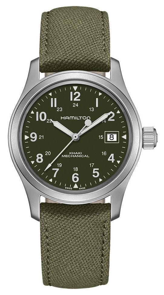 Hamilton MÃ©canique d'officier de terrain kaki *pearl montre