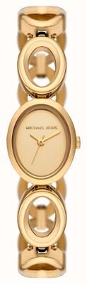 Michael Kors Mini Maude (20,5 mm) com mostrador dourado e pulseira em aço inoxidável com revestimento PVD dourado. MK4957