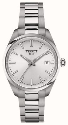 Tissot Pr 100 quartz (34 mm) zilveren wijzerplaat / roestvrij staal T1502101103100