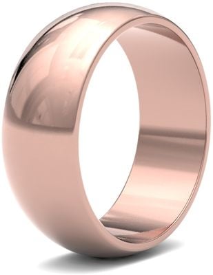 James Moore Wedding Rings | 9ct Rose Gold | 7mm | Light | D-Shape | AG_7GLD-9R