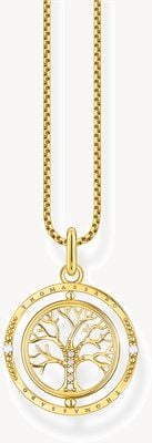 Thomas Sabo Gold Plated Circular Tree of Love Pendant Necklace KE2148-414-14-L45V