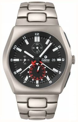 Tutima Glashütte Cronógrafo automático M2 (46 mm) con esfera negra aterciopelada y brazalete de titanio. 6450-03