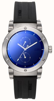 STORM Hydron v2 lazer bleu (43,8 mm) cadran bleu / bracelet en caoutchouc noir 47462/LB