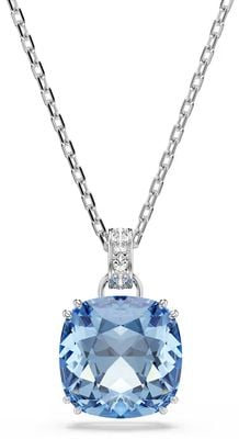 Swarovski Millenia pendant, Cushion cut, Blue, Rhodium plated 5760057