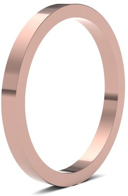 James Moore Wedding Rings | 18ct Rose Gold | 2mm | Heavy | Flat | AG_2GHF-18R