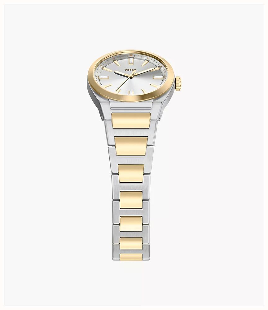 Fossil Everett 27 mm Three-Hand Two-Tone Stainless Steel Fossil Watch ES5494 - альтернативный вид 3
