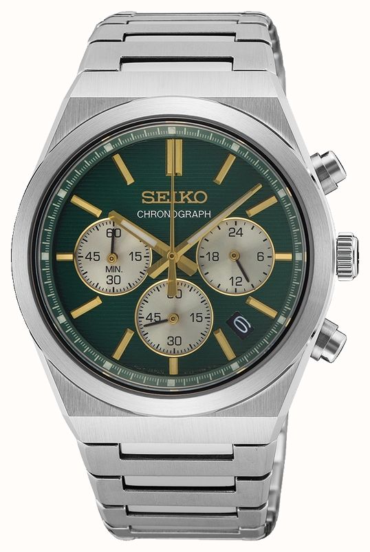 Seiko Essential Time Chronograph (40mm) Forest Green Dial