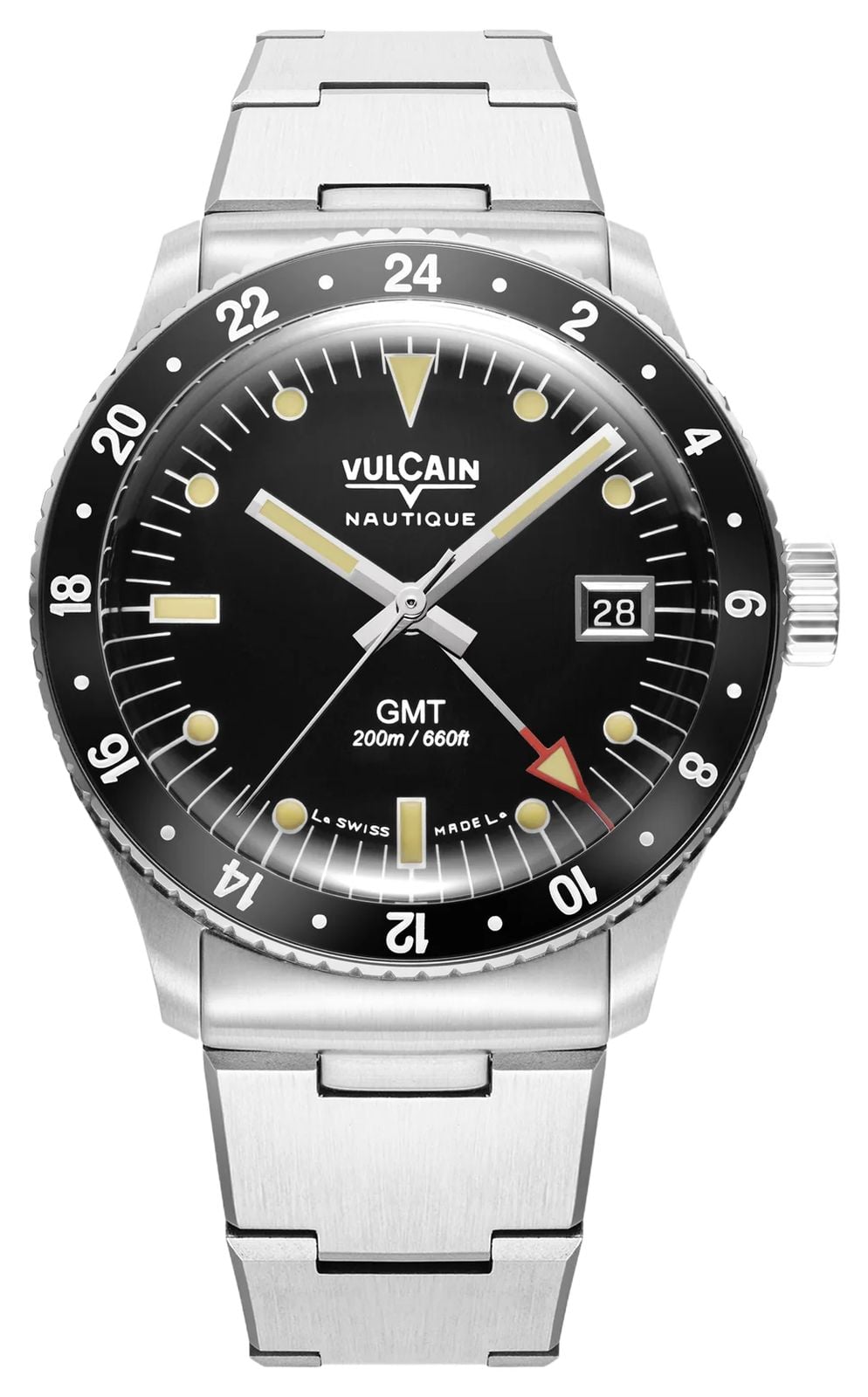 Vulcain Skindiver GMT Automatic 383mm Black Dial  Watch