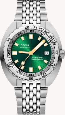 DOXA SUB 300T Sea Emerald (42.5mm) Green Sunray Dial / Stainless Steel Rice-Grain Bracelet 840.10.131.10