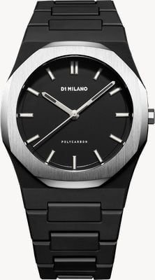 D1 Milano Polycarbon Moonglade (40.5mm) Black Dial / Black Polycarbonate Strap PCBJ14