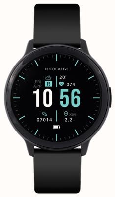 Reflex Active Multifunktions-Smartwatch der Serie 14 (45 mm), digitales Zifferblatt / schwarzes Silikon RA14-2140