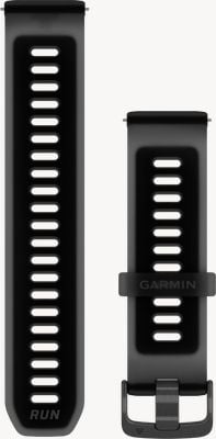 Garmin Cinturini a sgancio rapido (22 mm) in silicone nero traslucido/nero con hardware color ardesia - solo cinturino 010-11251-AT