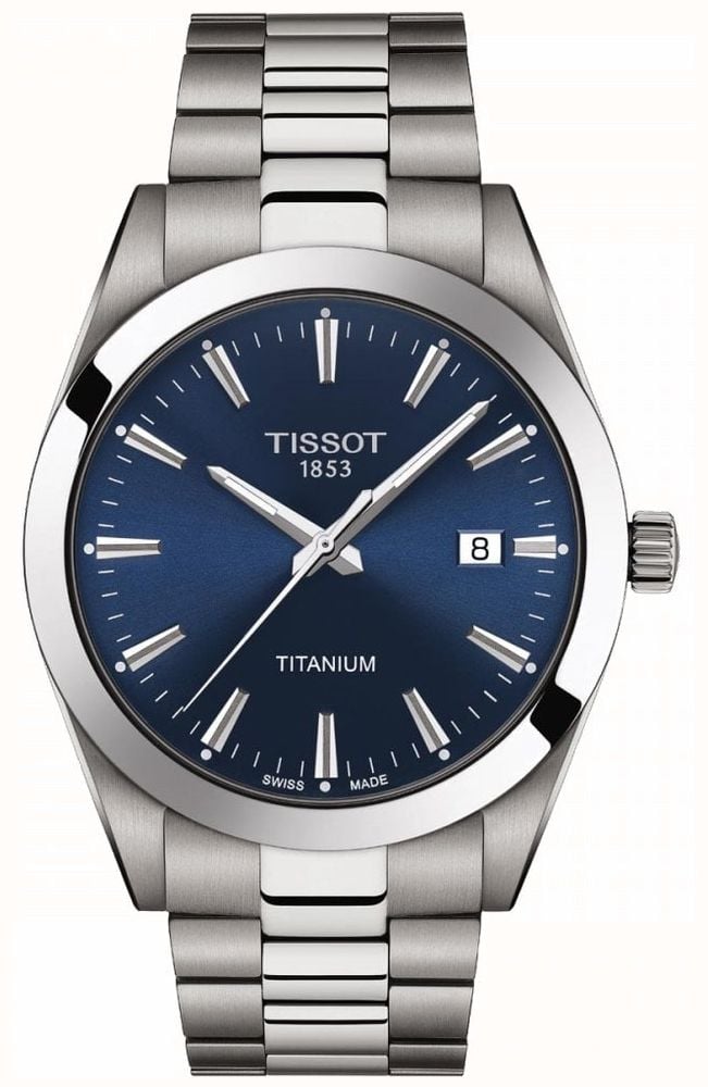 Tissot Gentlemen Titanium Bracciale In Titanio Grigio Argento